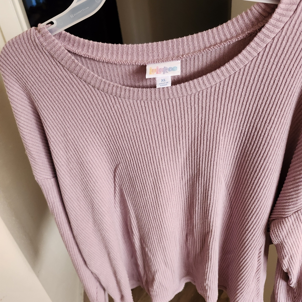 Pink/purple Lularoe Lula Set. Ribbed Size Xl.